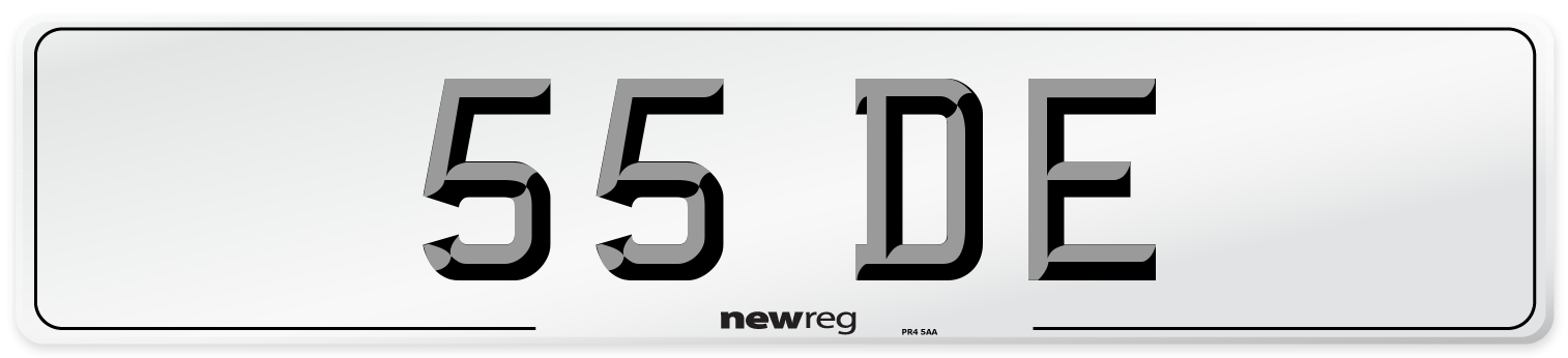 55 DE Number Plate from New Reg